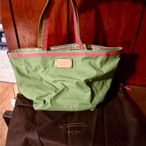 Kate Spade Green and Pink Tote